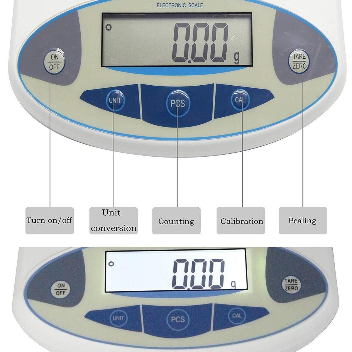 100-500G/0.01G Precision Lab Scale Analytical Laboratory Balance LCD Display Industrial Scale Gold Scales with Counting and Unit Conversion Scales (One Color-100G/0.001G)