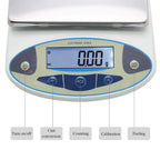 WANGLIN High Precision Lab Scale Analytical Balance Digital Electronic Laboratory LCD Display Scientific Compact Accurate Weighing for Science Test Measurements,5kg/0.1g,5kg/0.1g