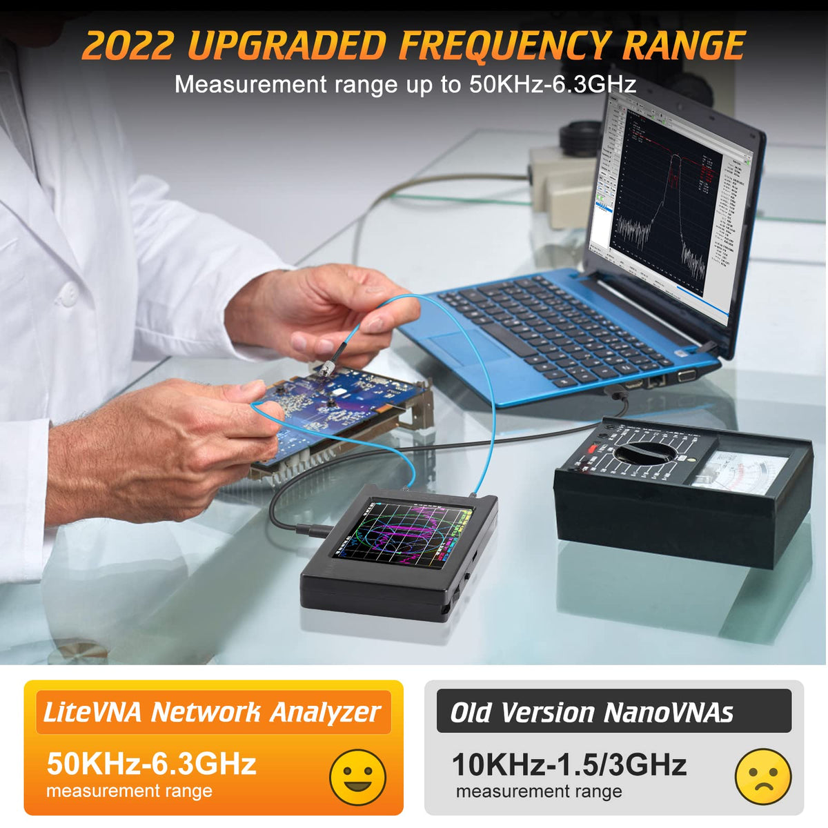 SEESII LiteVNA 50kHz-6.3GHz 4 inch Vector Network Analyzer
