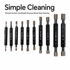 10pcs Thread Plug Gauge Set American Standard 2B-Black