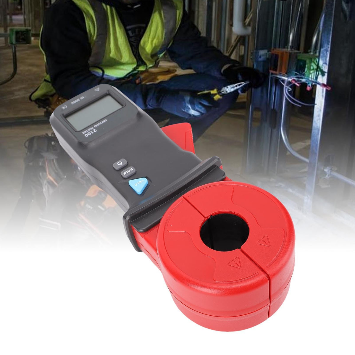 32mm Clamp Ohm Meter, 0.01-1000Ω Range Electrical Ohmmeter Clamp Resistive Value Tester