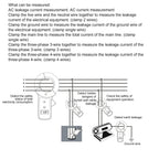 Clamp Meter, Multimeter, Digital AC Leakage Clamp Meter, 0.01mA Resolution ETCR6800 AC Counts Auto Range Data Hold Ammeter Clampmeter Amperimetro Amperemetre