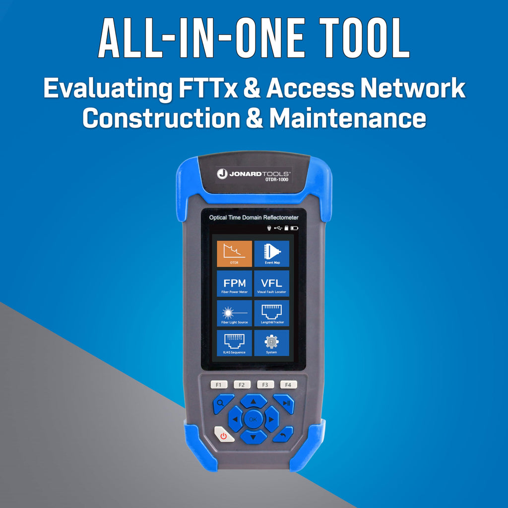 Jonard Tools OTDR-1000 Multi-Function OTDR with OTDR Event Map, Power Meter