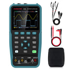 HANMATEK 3 in 1 Handheld Oscilloscope Multimeter with 2 Channels HO52S 3.5"TFT Oscilloscop, 50Mhz Waveform Generator Multimeter Backlit Screen, Auto-Calibration Function, Memory Function, Multi Tester