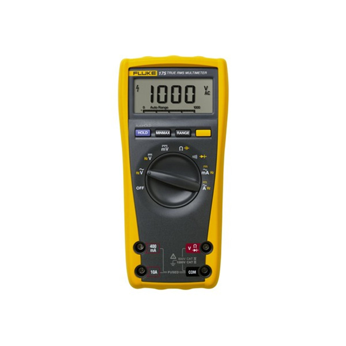 Fluke 175 True RMS Digital Multimeter, (ENG, SP, FR, POR) with a NIST-Traceable Calibration Certificate with Data