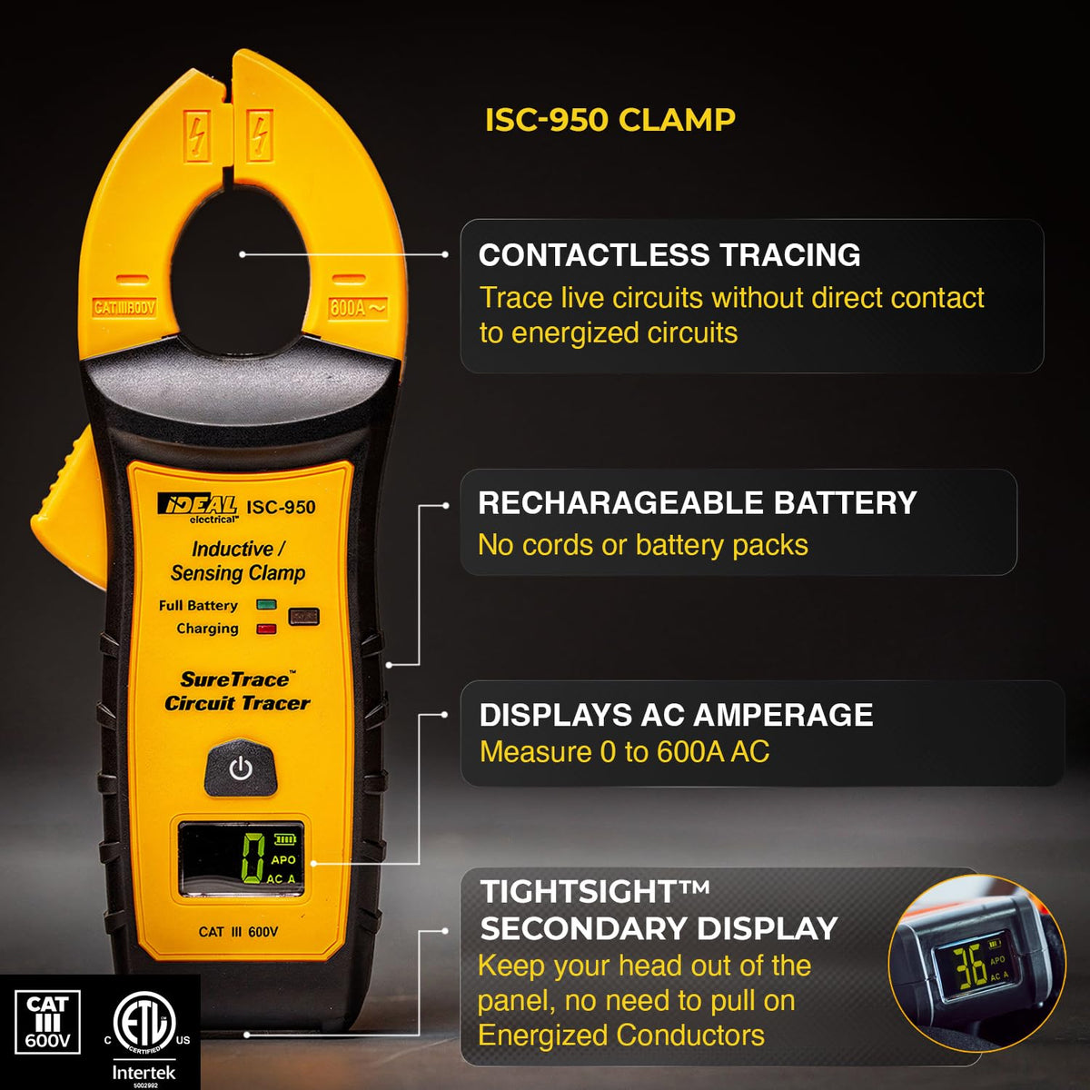 Ideal Electrical SureTrace ISC-950 Inductive Sensing Clamp