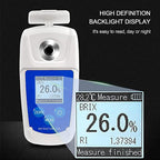 Digital Brix Refractometer,Sugar Content Meter Detector, 0~55% Digital Refractometer, Automatic Calibration, for Fruit Juice Syrup