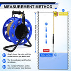 100m Water Level Gauge with Fixed Probe and Steel Tape Groundwater Level Measuring Instrument for Wells Boreholes Reservoirs and Pipes