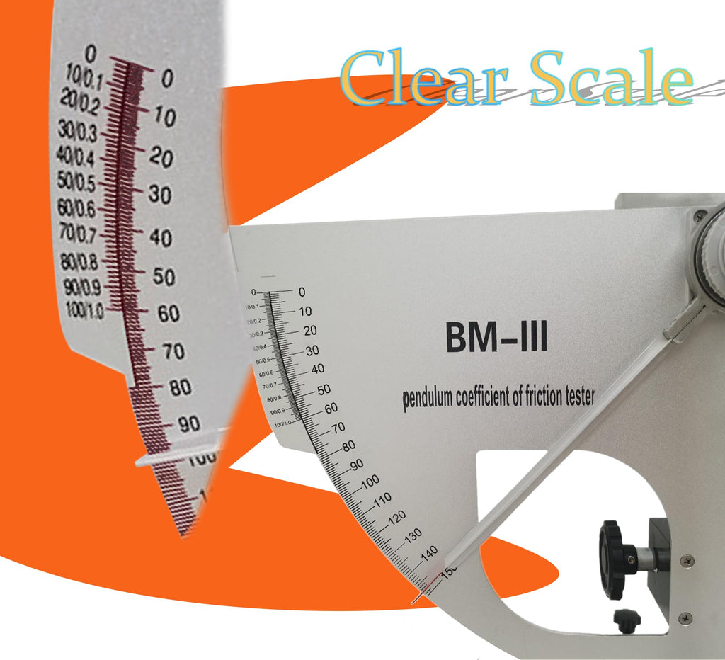 INTSUPERMAI Portable Pendulum Skid Resistance Tester, Pendulum Friction Tester, Road Friction Coefficient Measuring Instrument, Pendulum Testing Tool for Slip Resistance