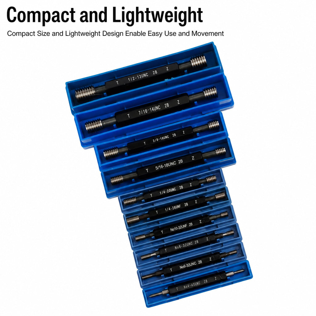 10pcs Thread Plug Gauge Set American Standard 2B-Black