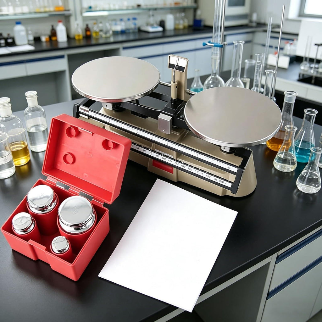 Two Pan Mechanical Balance, Lab Analytical Double Pan Scales