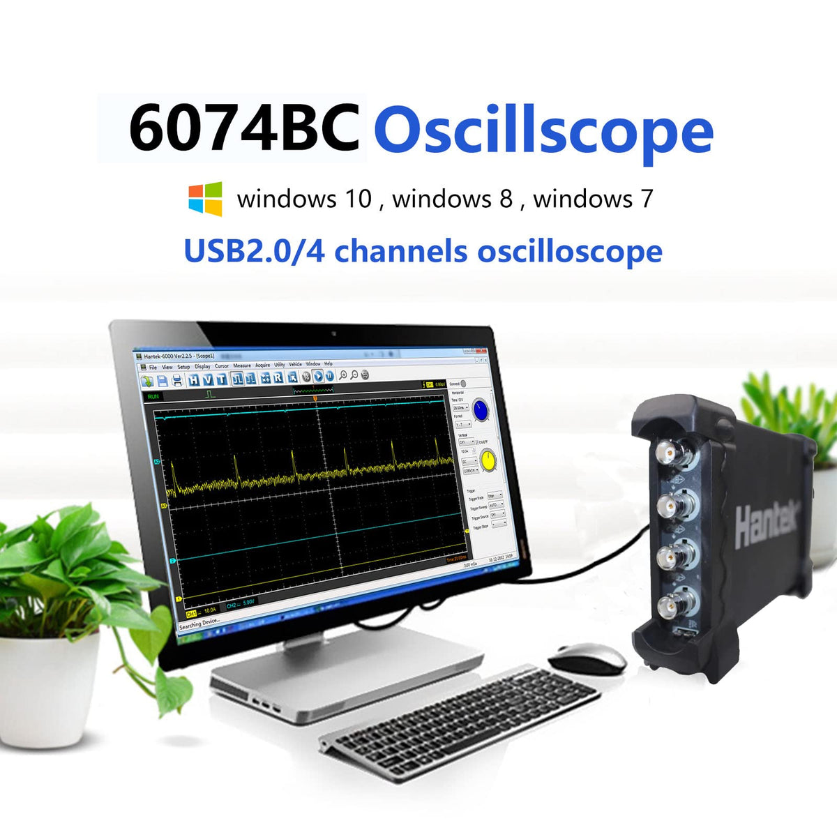 Hantek 6074BC 4-CH Oscilloscope 70Mhz 1GSa 23-pc Set