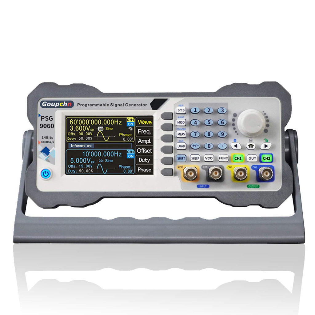 Goupchn 60MHz Dual Channel Programmable DDS Signal Generator