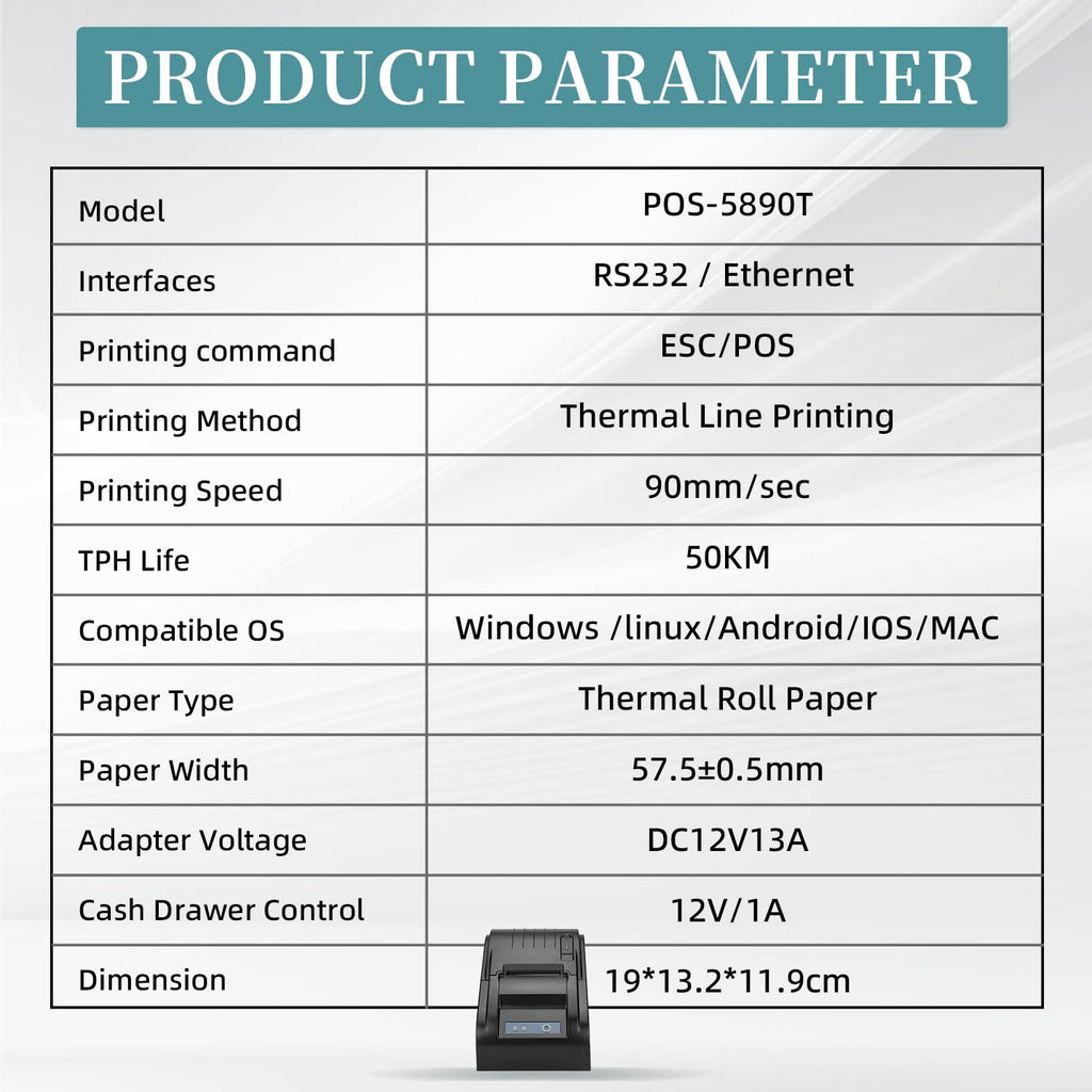 Digital Analytical Balance(Single Screen) High Precise 1mg 500g Lab Scale External Calibration, 500g/0.001g + 58MM Thermal Line Printer, RS-232 Serial Interface