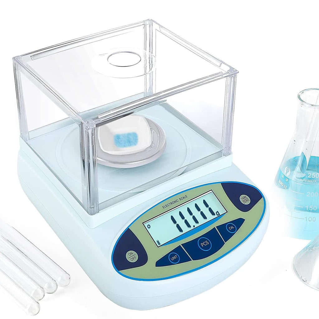 Digital Precision Scale Electronic Balance,Laboratory Weighing Industrial Scale,Kitchen Counting Scale Scientific Scale,with Transparent Windscreen (100g)