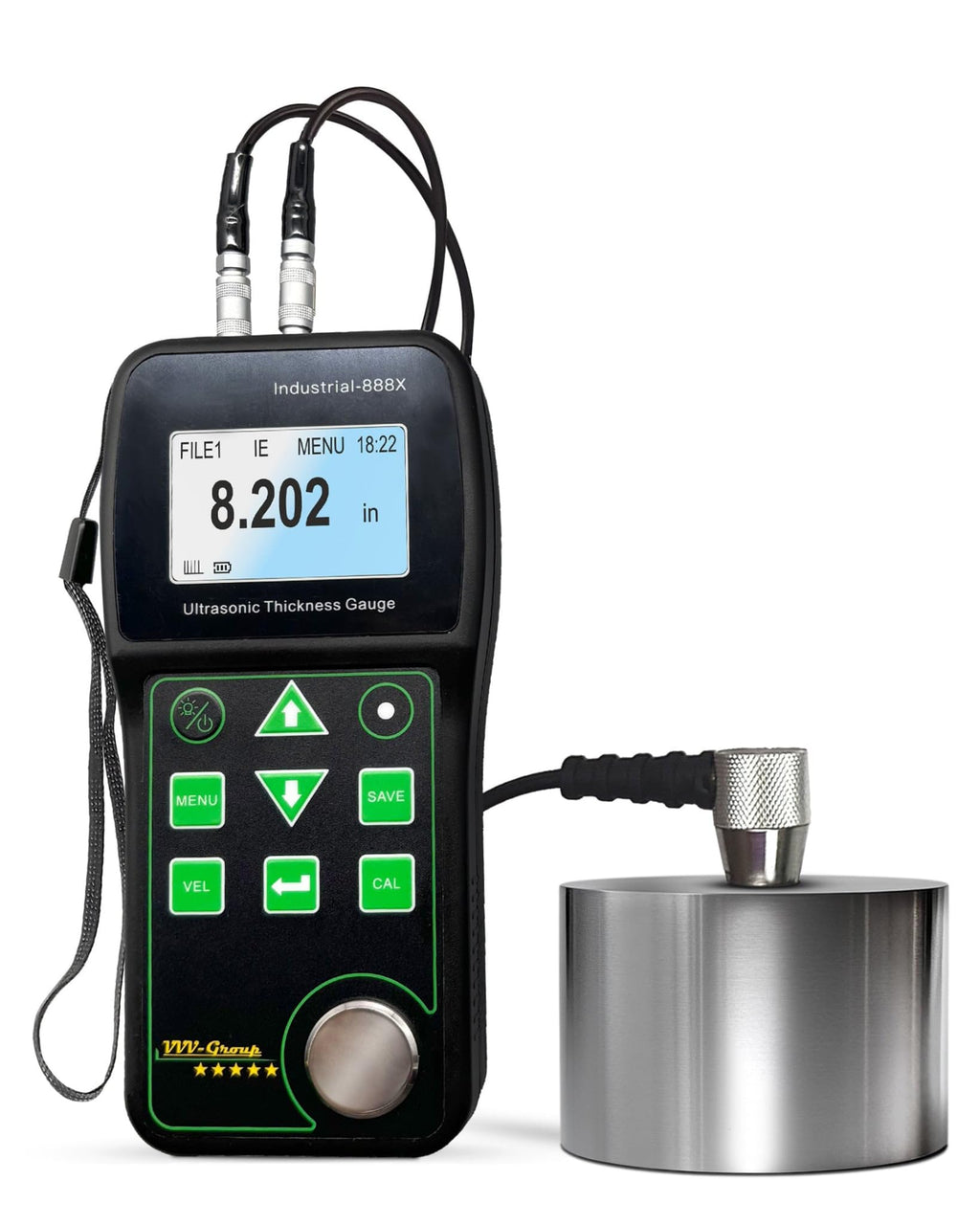 Ultrasonic Thickness Gauge Industrial-888X, Echo/Pulse, PC Export XLSX/PDF