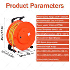 Well Water Depth Gauge,Electronic Waters Meters Measurement Tool with 0.59 Inch Probe and Steel Tape,with Stainless Steel Probe and Steel Tape,for Well,Boreholes,Reservoirs(20m(65.6ft))