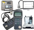 Ultrasonic Thickness Gauge Meter Through Paint Coatings Thickness Gauges with 0.65 to 600mm 0.025 to 23.62inch 3-30mm 0.118 to 1.181inch P-E and E-E Echo-Echo Mode for Steel Aluminum Copper