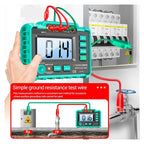Resistance Meter, MH14 Electrical Insulation Resistance Tester Digital High-Precision Resistance Grounding Measuring Meter