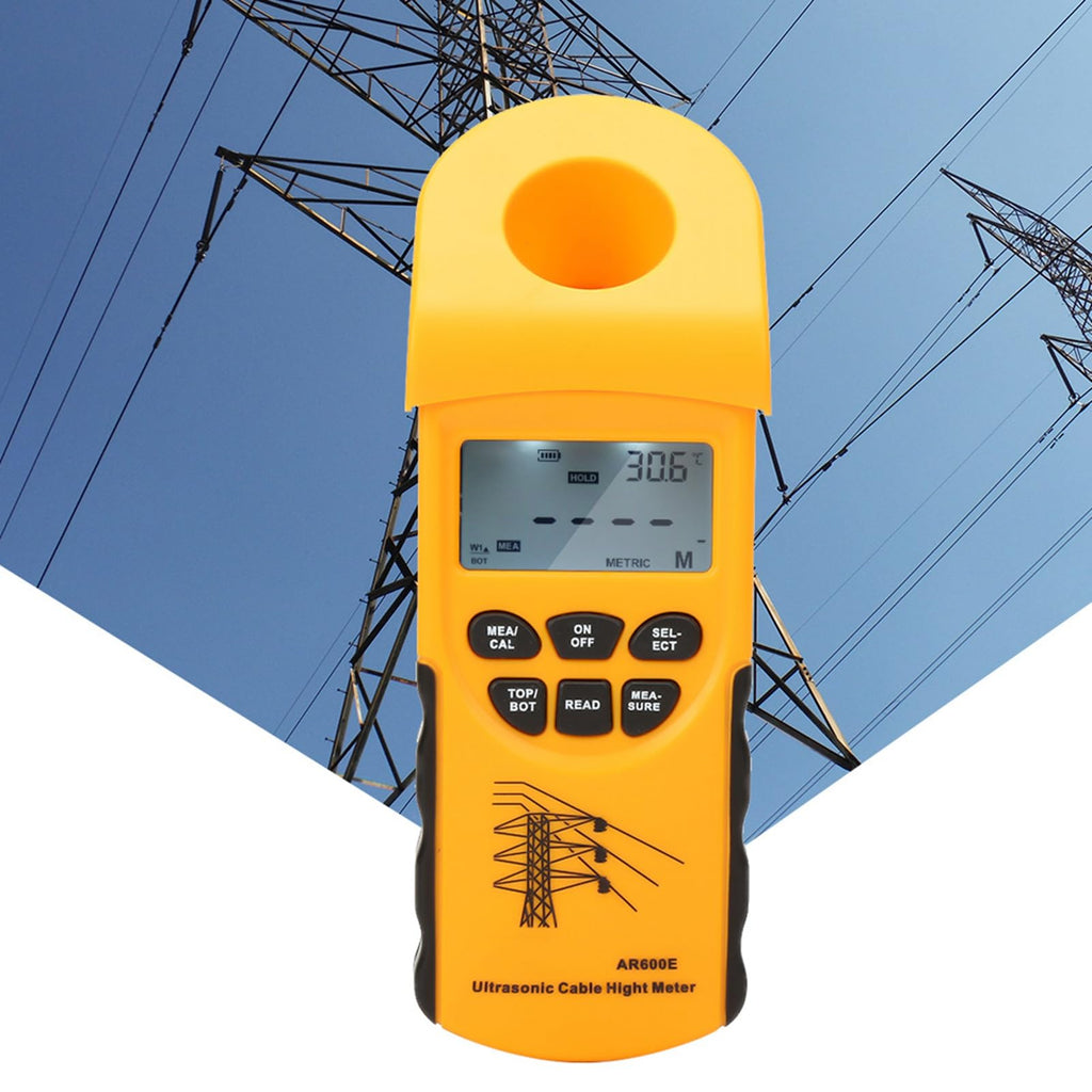 AR600E 6 Cables Cable Measuring Height Meter, LCD Display Measurement Ultrasonic Cable Height Meter, LCD Display Ultrasonic Cable Height Meter for Electrical