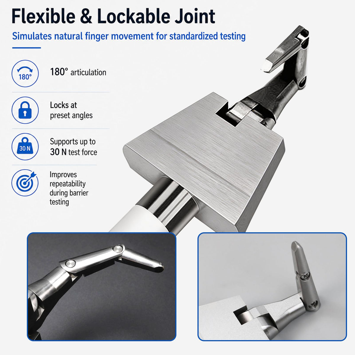 SHAHRYAR Articulated Test Finger, Bend Test Finger Accessibility Probe