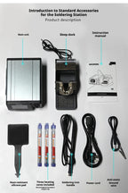 WEMON T470 400W High Power Soldering Station high Frequency Industrial Intelligent Soldering Iron Support T210 T245 Handle(T470-245+3Tips)