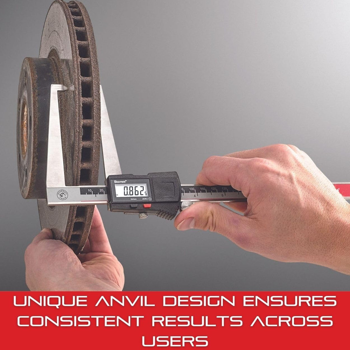 Starrett Electronic Brake Rotor Caliper, 0-6" Range, .0005" Resolution