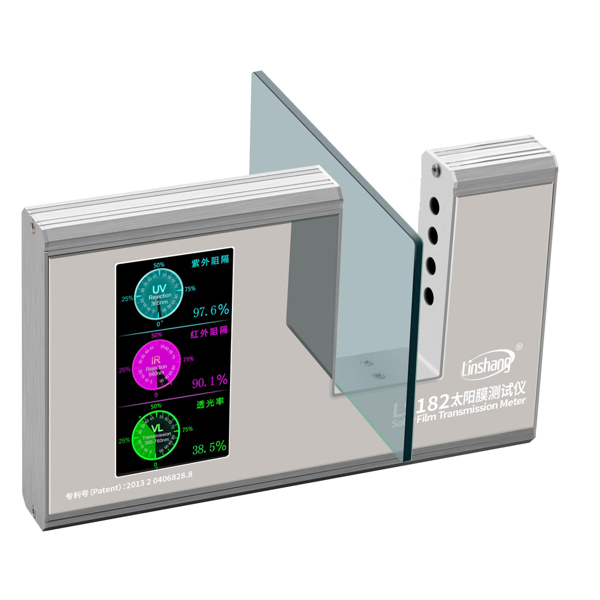 Solar Film Transmission Meter LS182 SHGC Window Energy Meter with UV Full IR Visible Light Transmittance Solar Heat Gain Coefficient with Six Results