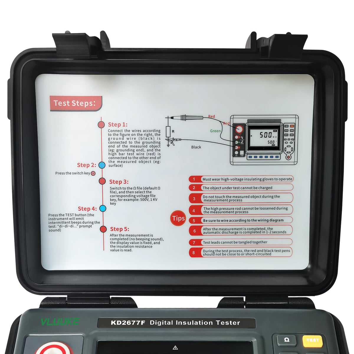 10KV Digital Insulation Resistance Meter 2500v 5000v 10kv Megohmmeter Insulation Resistance Tester
