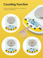 CGOLDENWALL Lab Scale 3000gX0.01g Analytical Electronic Balance Digital Laboratory Scale Precision Jewelry Scales Kitchen Weighing Scales 0.01g Calibrated 110V (3000g, 0.01g)
