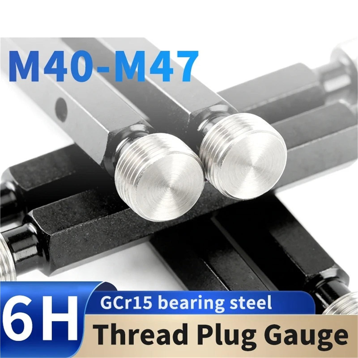 1 PCS 6H Left Hand M40-M47 Steel Mer-cury Gage Metric Fine Thread Plug Gauge wholesaleX5.0/4.0/3.0/2.0/1.5/1.25/1.0(M51X0.75-6H LH)