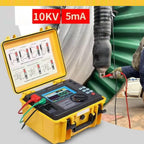 10Kv Insulation Tester Kit with 10 Teraohms Resistance 10kV Voltage Accuracy ±5% rdg±3V EC61010-1 Standard for High-Capacity High-Voltage Strongly Induced Electrical