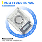 0.0001g 0.1mg Analytical Balance, Electronic Analytical Balance Scale w/Power Adapter, Scientific Laboratory Digital Precision Scale for Schools, Laboratories, Jewellery Shops