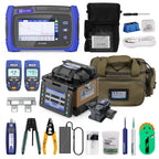 1310 1550nm 26 24dB Multi-Functional JILONG OTDR with OPM OLS V-F-L and Fiber Optical Fiber Fusion Splicer Core Alignment Splicing Loss 0.01dB Electrodes 48000 Times
