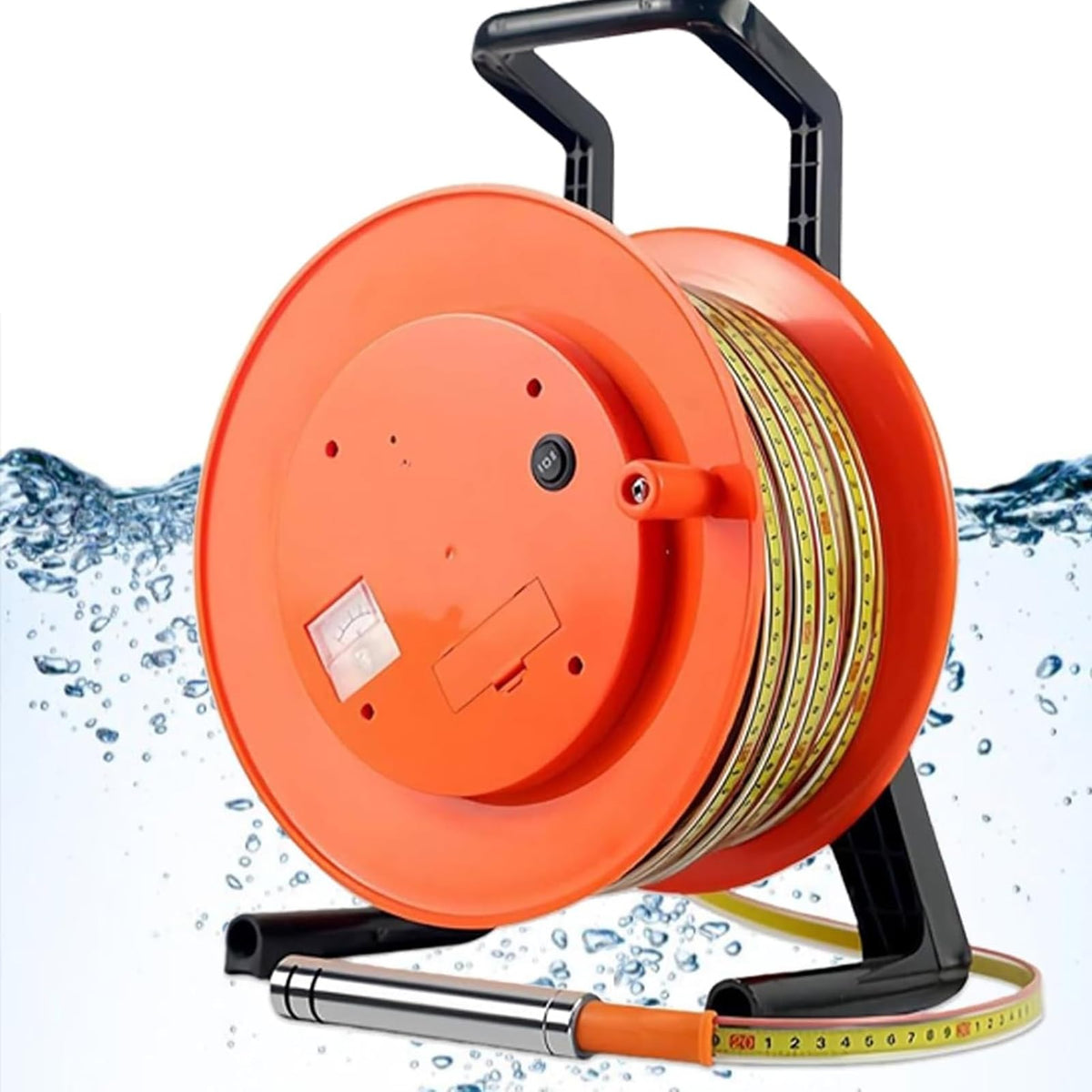 10-300m Groundwater Level Meter with 15mm Probe, Ideal for Wells and Boreholes - Accurate Water Depth Measurement Tool for Environmental Monitoring and Drilling