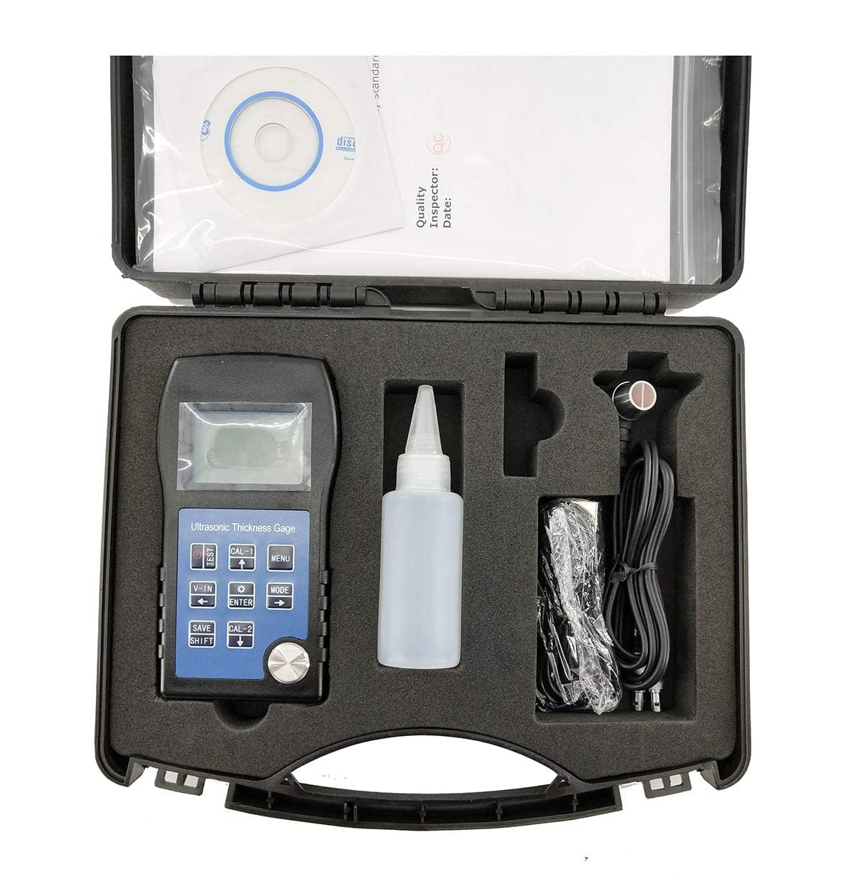 Ultrasonic Thickness Measurement Tool Ultrasonic Thickness Gauges with Standard Probe 5MHz Φ10mm Measurement Range 1～260mm Receive Bandwidth 1MHz ~ 10MHz (-3dB) Automatic Shutdown Function
