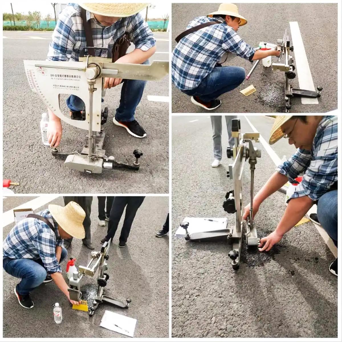 INTBUYING Portable Pendulum Skid Resistance Tester, Road Friction Coefficient Measuring Instrument, Pendulum Testing Tool for Slip Resistance