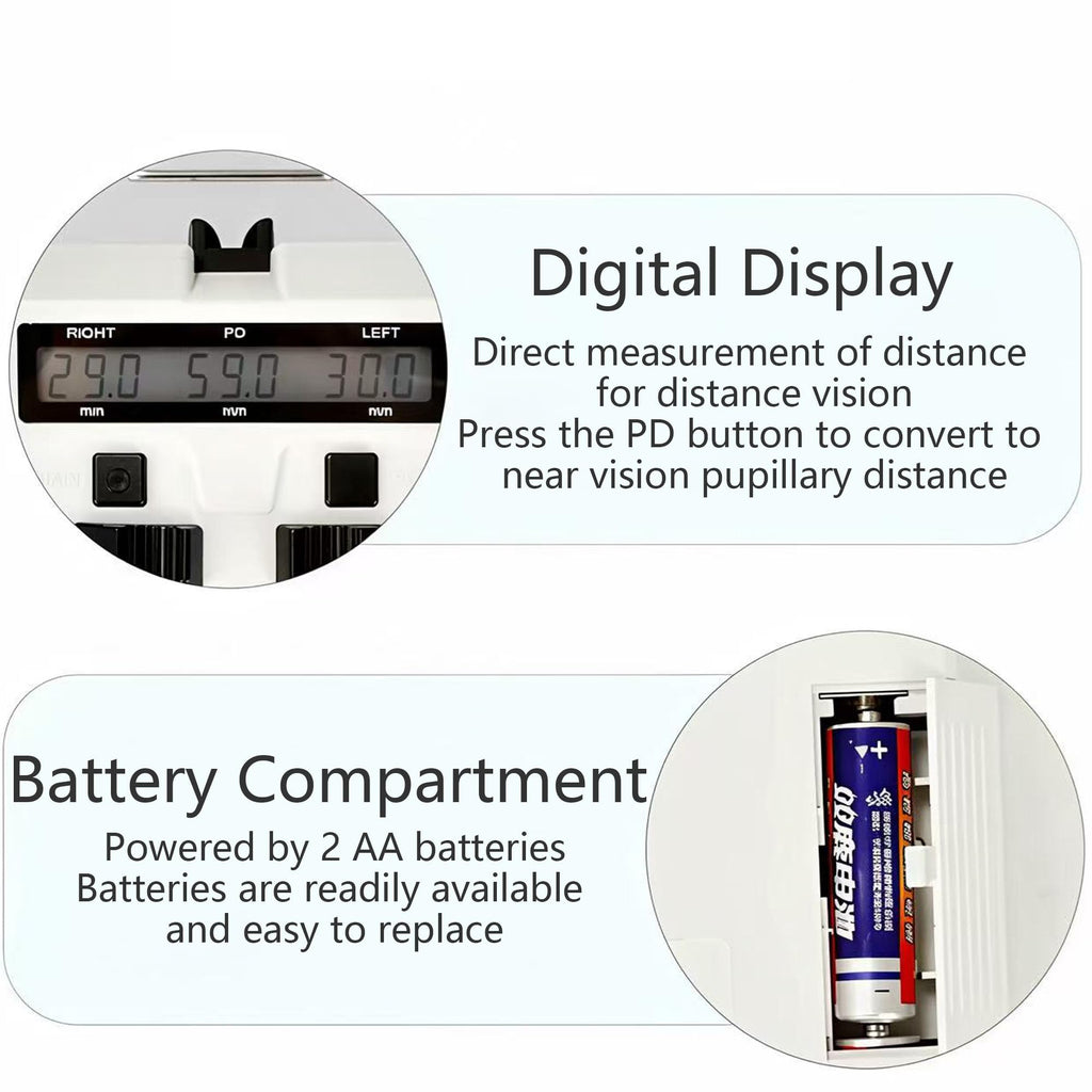 Optical Digital Pupilometer 45~82mm PD Meter Optical Instrument