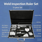 Welding Gauge Inspection Kit, 13-Piece Accurate Industrial Weld Measurements Equipment,Fillet Weld Gauge and 0-150mm Ruler