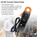 OWON CP024 AC/DC Current Probe for Oscilloscope, Current Clamp Probe 200KHz Bandwidth 4A, 40A, 200A, 300-400A Test Range, Current Tester Clamp Meter with BNC Type Connector