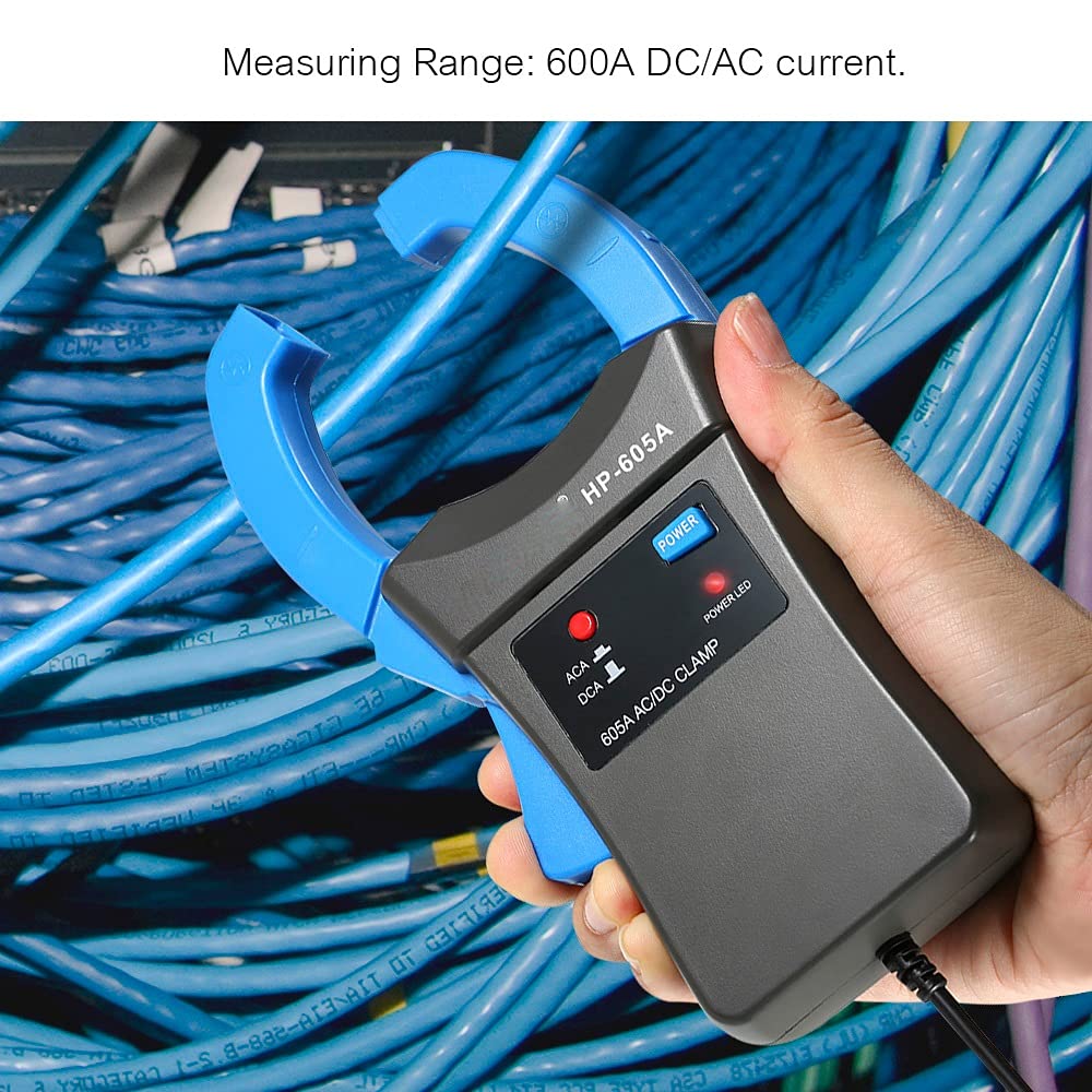 Digital Clamp Meter 600A DC/AC Current Adapter Clamp-On Multimeter Ammeter with Test Probes
