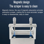 Adjustable Film Coating Applicator,100mm Film Coater, Micrometer Wet Film Preparation Device with Magnetic Scraper Design, 0-3500μm Coating Thickness Adjustable, for Printing, Paint