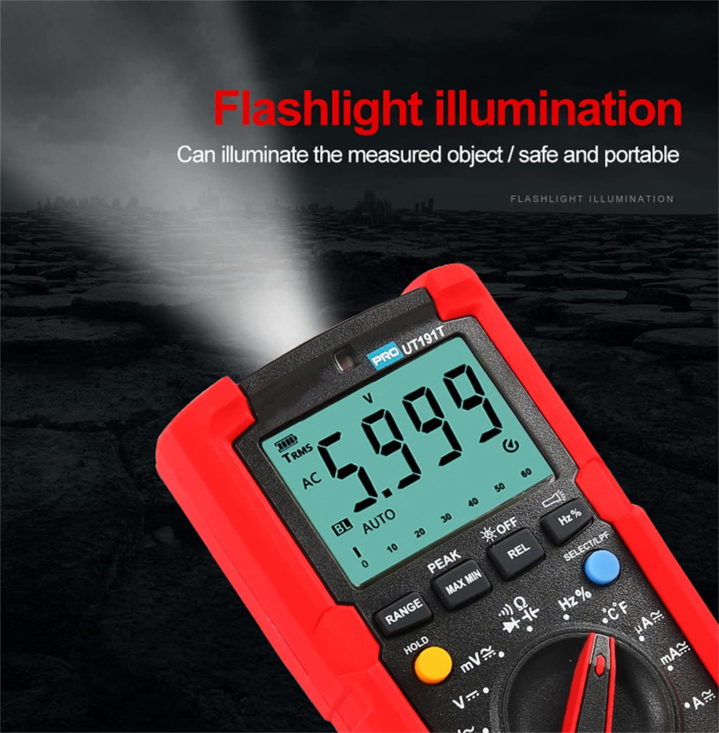 Tester High Precision Industrial Multimeter, TRUE RMS AC Voltage and Current, Can Accurately Measure Nonlinear Signals