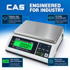 CAS ED-30 Multifunctional Electronic Counting Scale - Dual Range (30lb)