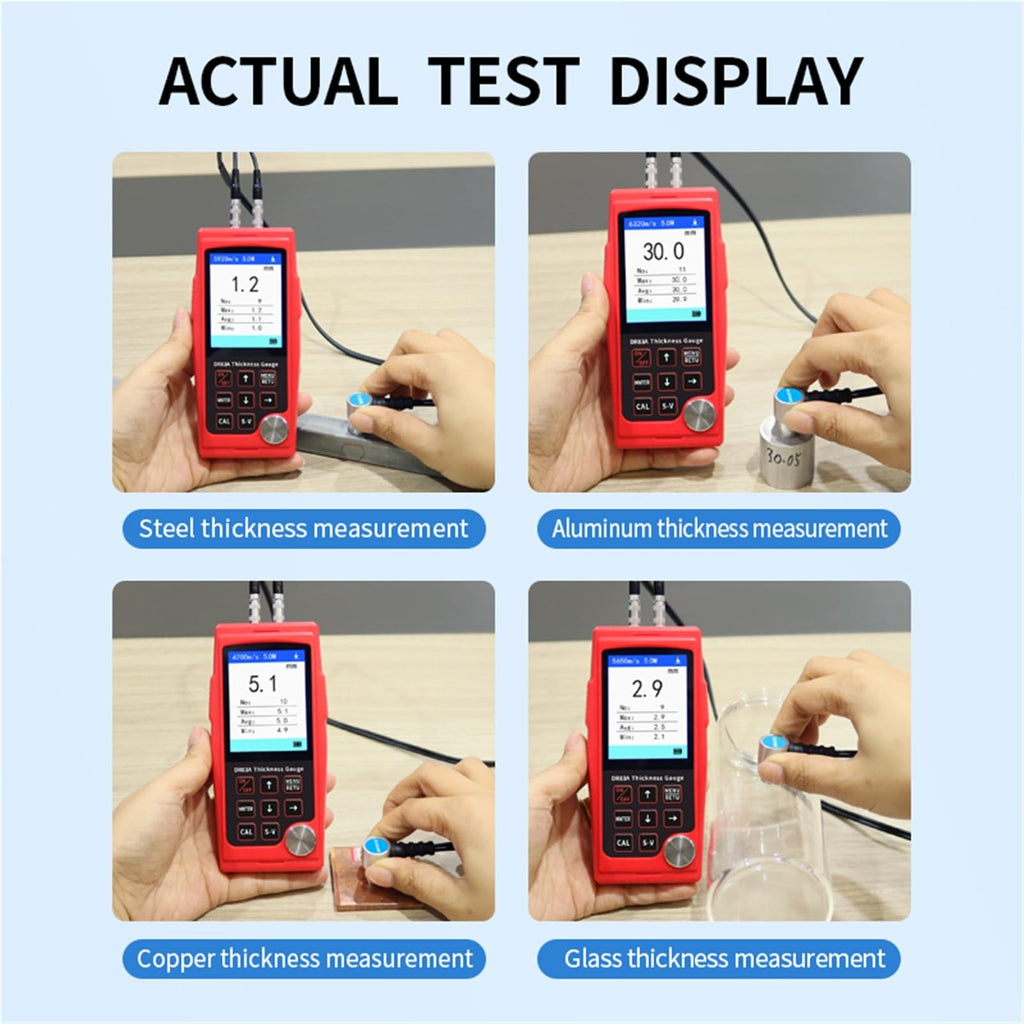 Thickness Gauge, High Precision Thickness Gauge for Metal and s Measurement Type-C Charging Ultrasonic