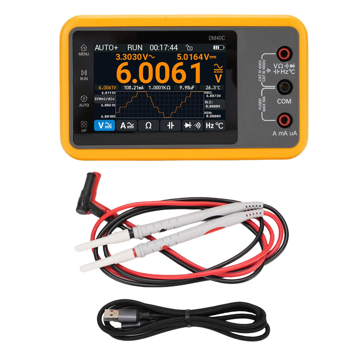 3 in 1 Digital Multimeter, Handheld Oscilloscope for Hobbyists