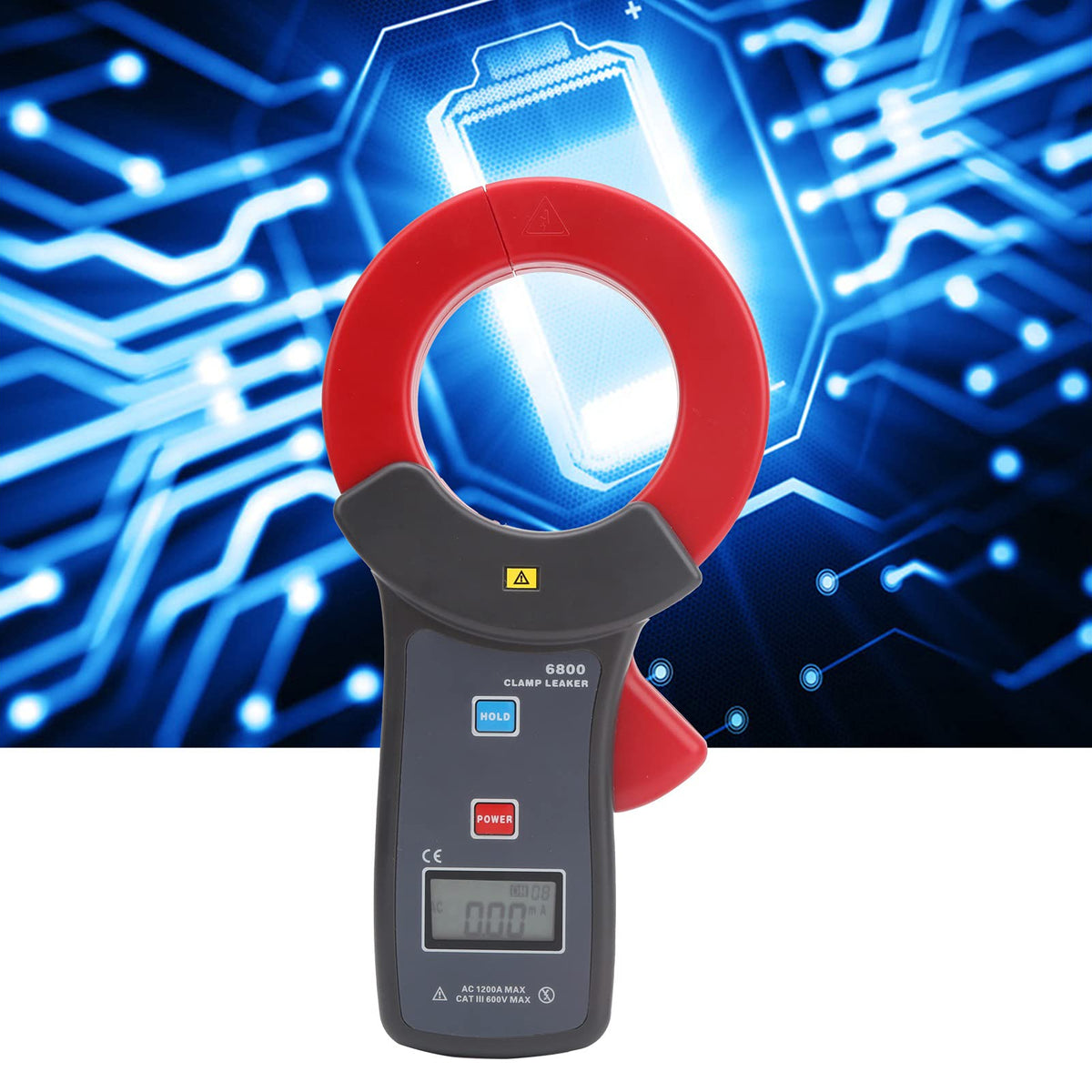 AC Large Caliber Leakage Current Tester High Precise Clamp Ammeter 1200A