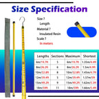 18m Telescopic Height Measuring Pole - Lightweight Insulated Tool for Tree Height & Cable Sag Measurements (600cm/19.7ft) - Durable, Portable, Precise Measurement Stick