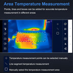Thermal Camera 256 * 192 Android Type-C Thermal Imager 25Hz Mobile Thermal Imaging Camera for Solar Panel Power Device Fault Detect(T7+ Macro Lens)