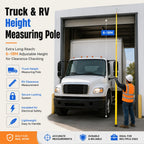 Telescopic Height Measuring Rod with Hook, Epoxy Resin Pole for Utility Inspection, Power Line Measurement, Tree Height Surveys and Construction Sites(10M)